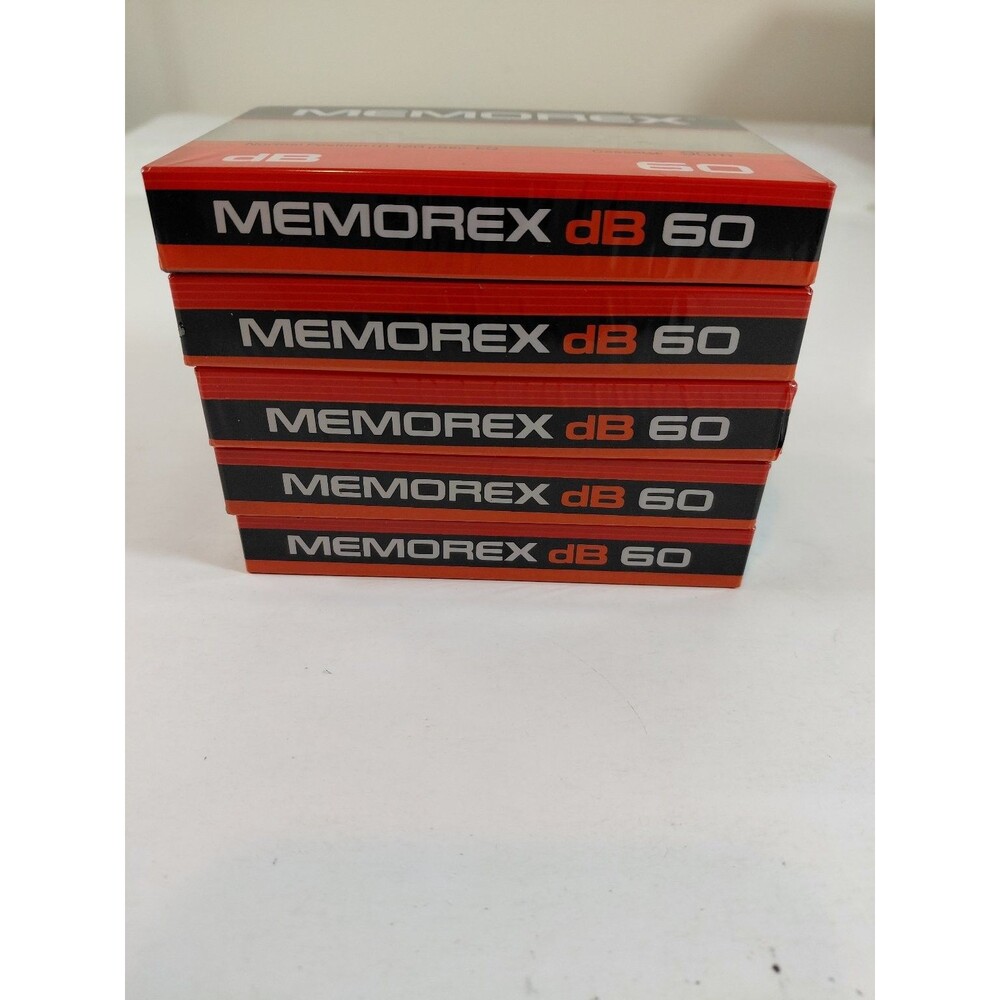 MEMOREX dB C-60 Type I Blank Cassette Tape 5pk